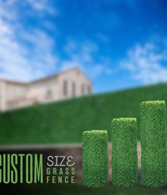 custom size grass fence panels