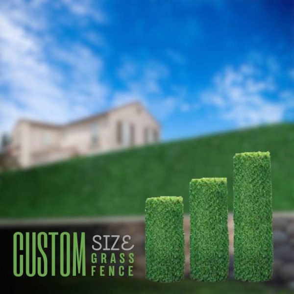 custom size grass fence panels