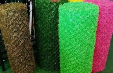 grass fence color options grey and green